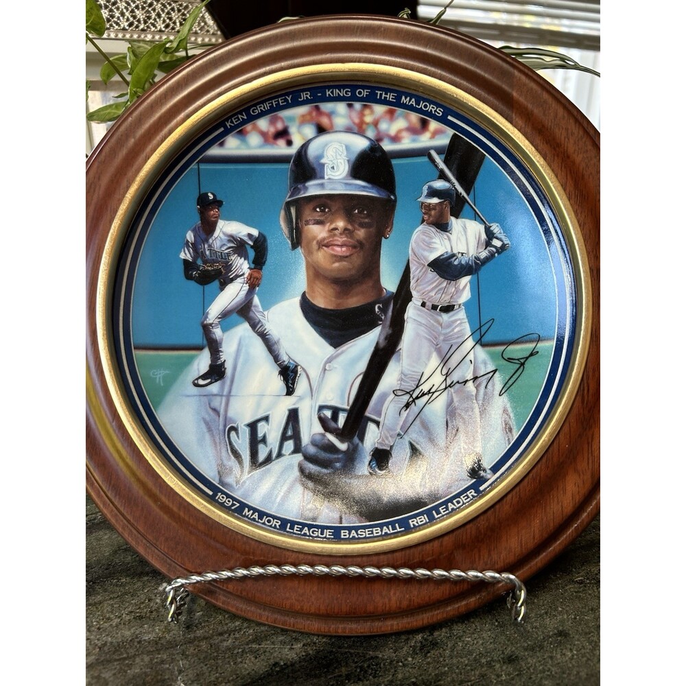 KEN GRIFFEY JR SIGNED AUTO VTG SEATTLE  LIMITED EDITION PLATE Bradford